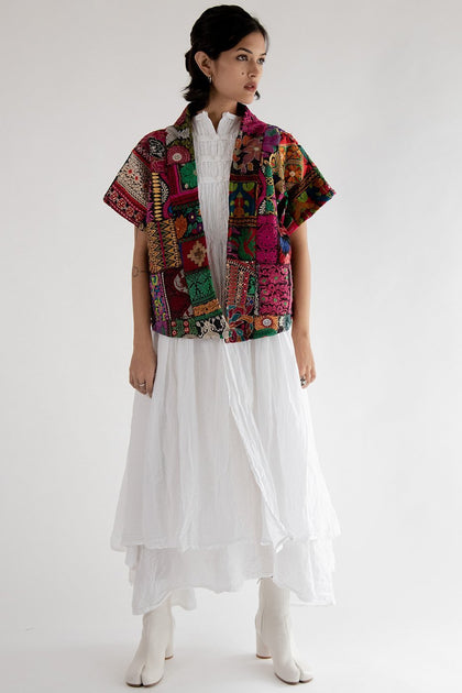 Bolero Kimono Jacket Echo, hand made - MOMO NEW YORK - sustainabl...