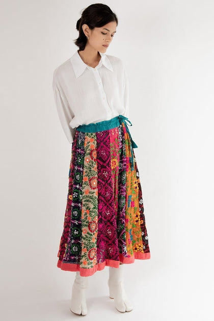 EMBROIDERED SKIRT LOUISE