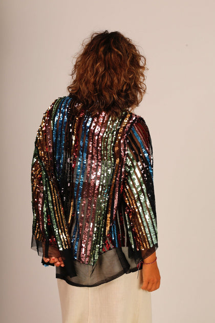 Nikko Chochin Silk Short Kimono