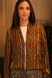 SILK BOMBER JACKET ANCHA KATE