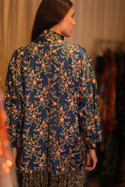 SHORT EMBROIDERED SILK KIMONO ANNA