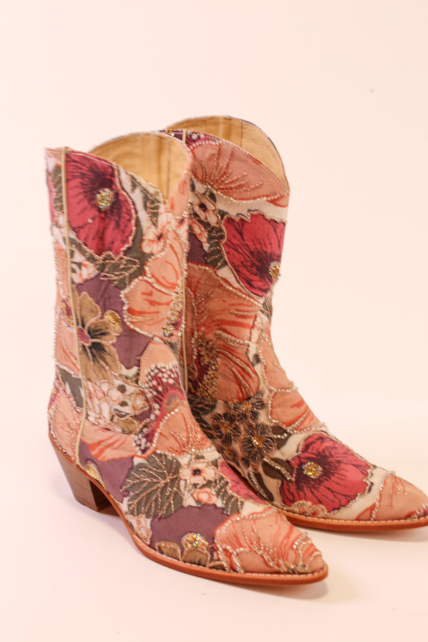 SEQUIN EMBROIDERED WESTERN BOOTS TISA