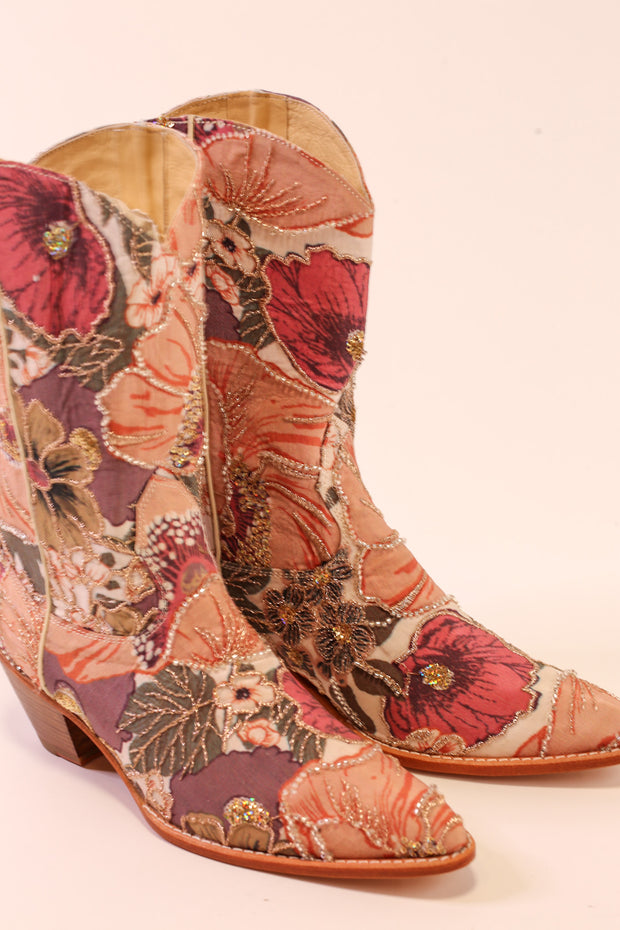 SEQUIN EMBROIDERED WESTERN BOOTS TISA