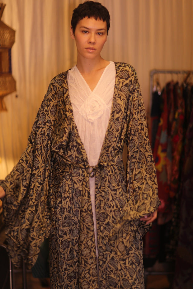 SIL WING KIMONO PINA CUSTARD APPLE YELLOW