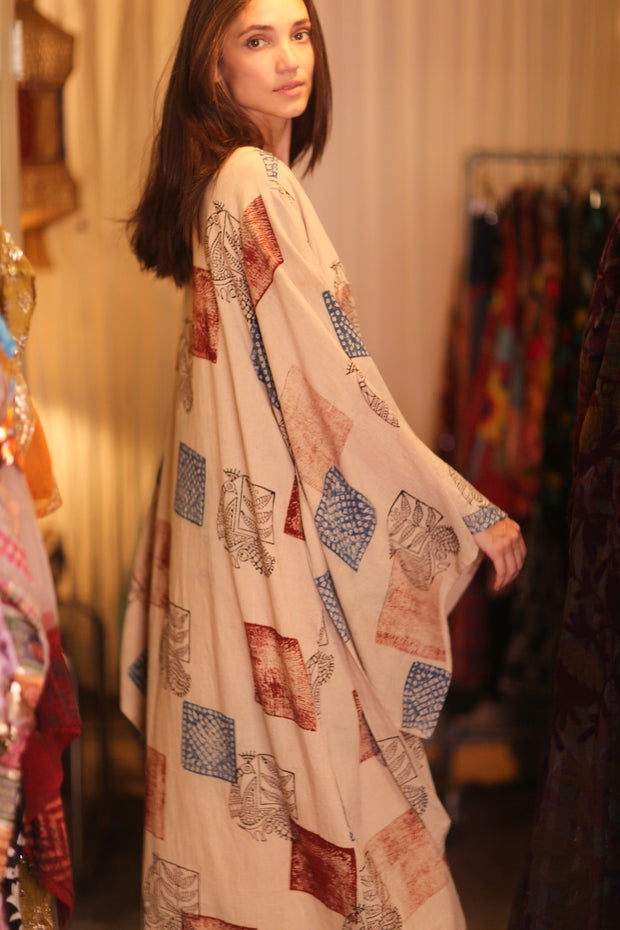 HAND LOOM COTTON HAND BLOCK PRINT KOMONO PINA RARA