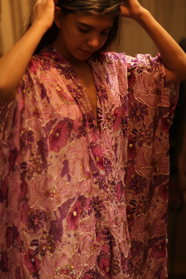 ANDREA EMBROIDERED KIMONO - sustainably made MOMO NEW YORK sustainable clothing, embroidered slow fashion
