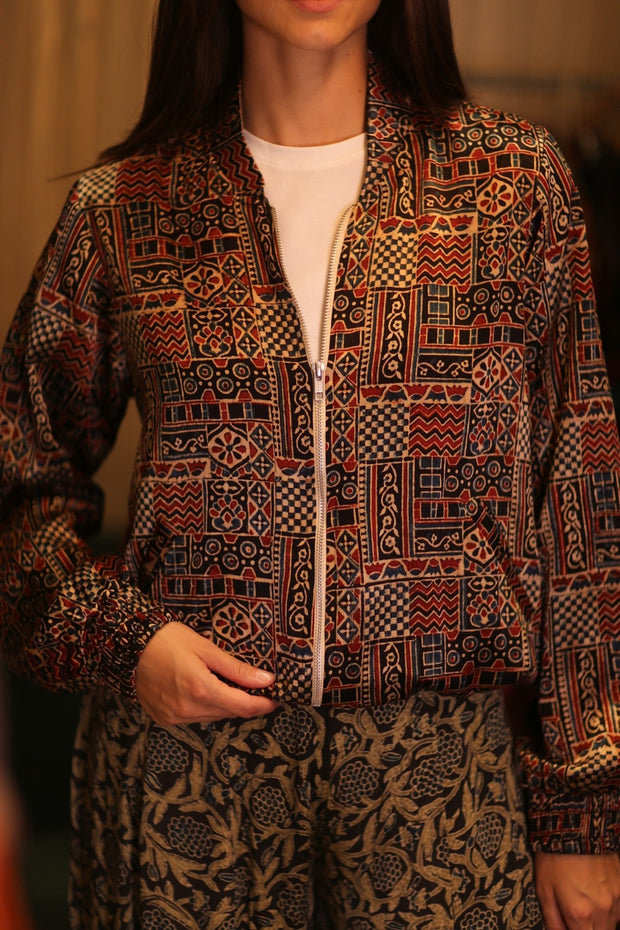 BOMBER SILK JACKET BELINDA - BANGKOK TAILOR CLOTHING STORE - HANDMADE CLOTHING