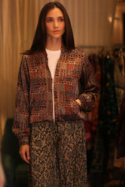 BOMBER SILK JACKET BELINDA - BANGKOK TAILOR CLOTHING STORE - HANDMADE CLOTHING