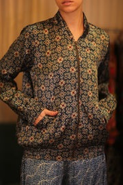 BOMBER SILK JACKET LANA - BANGKOK TAILOR CLOTHING STORE - HANDMADE CLOTHING