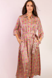 BUTTON DOWN DRESS KIMONO SOKAGI - sustainably made MOMO NEW YORK sustainable clothing, dress slow fashion