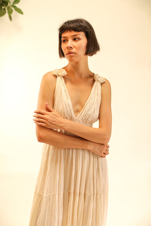 COTTON DRESS AFRA - sustainably made MOMO NEW YORK sustainable clothing, dress slow fashion