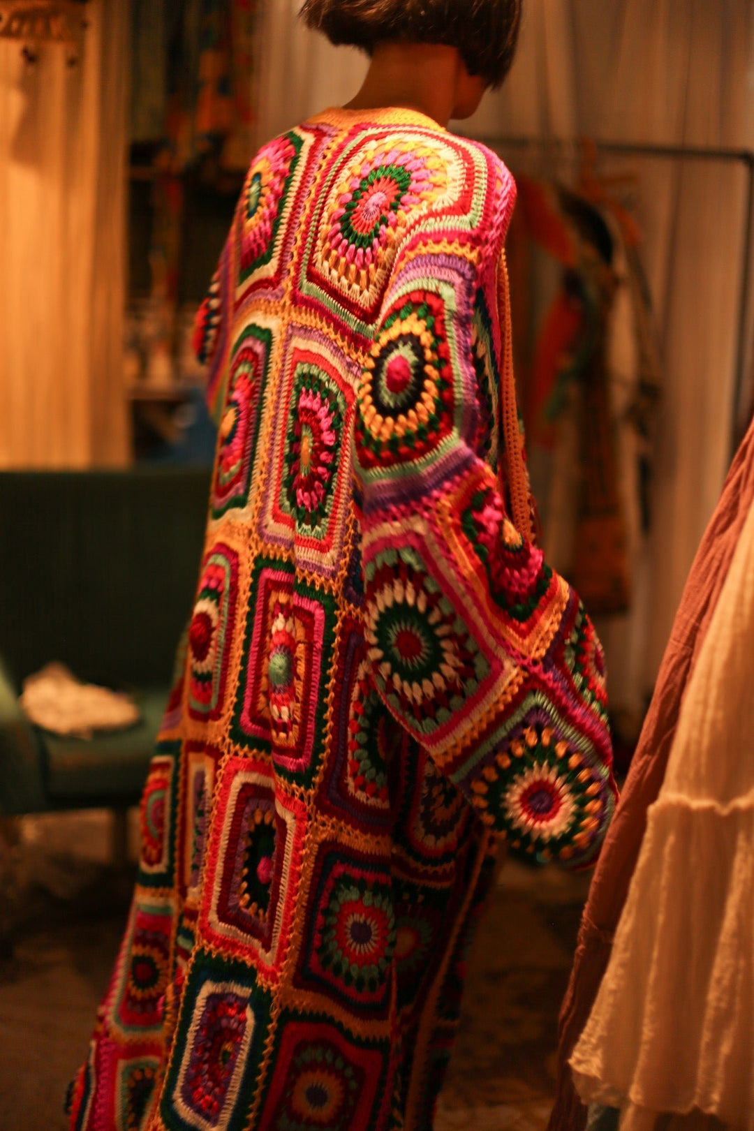 CROCHET KIMONO DUSTER VITTORIA, hand made - MOMO NEW YORK