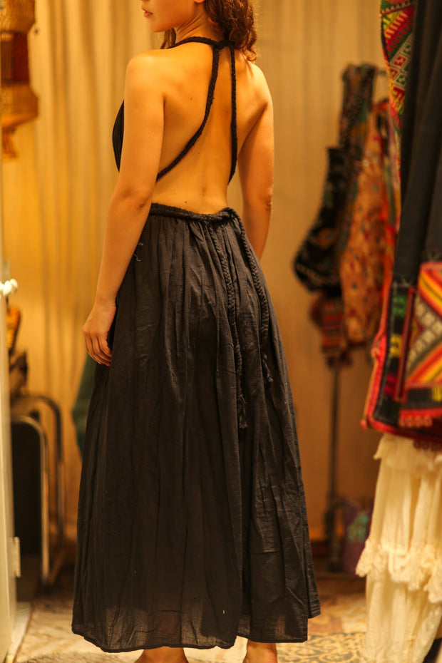 DAISY COTTON DRESS - sustainably made MOMO NEW YORK sustainable clothing, Boho Dress slow fashion