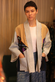 DENIM PATCHWORK KIMONO LYKE - sustainably made MOMO NEW YORK sustainable clothing, coatandjacket slow fashion
