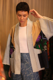 DENIM PATCHWORK KIMONO LYKE - sustainably made MOMO NEW YORK sustainable clothing, coatandjacket slow fashion