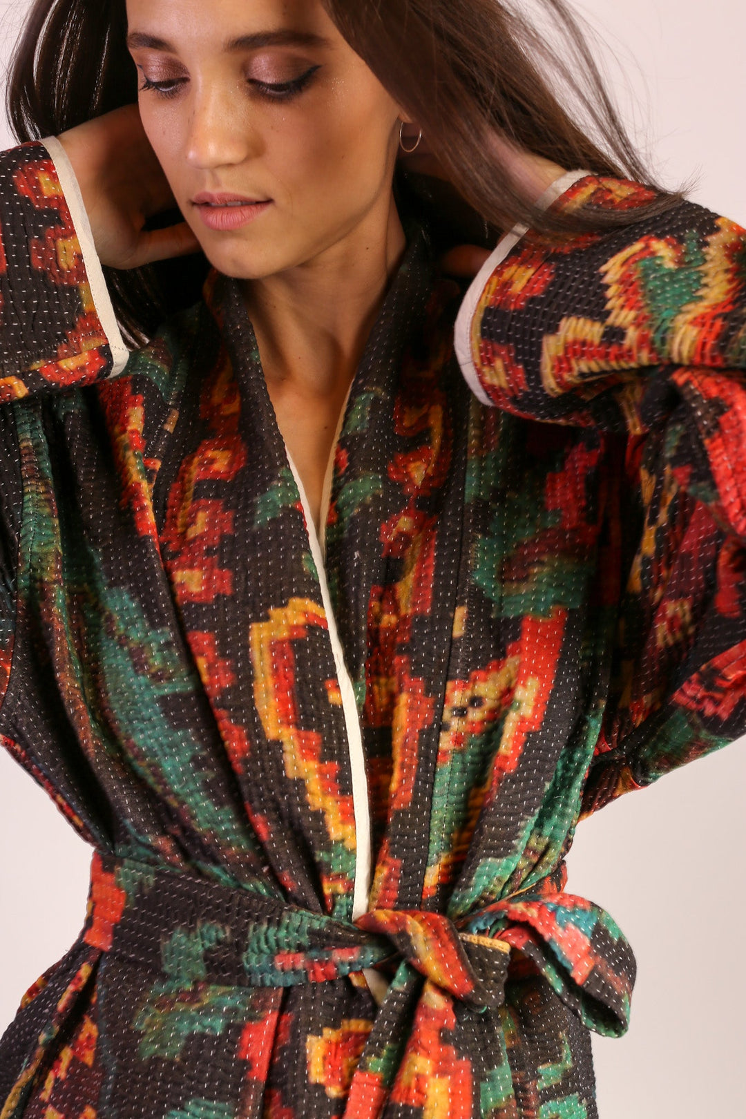 EMBROIDERED ARTISAN JACKET COAT SABE, hand made - MOMO NEW YORK -...