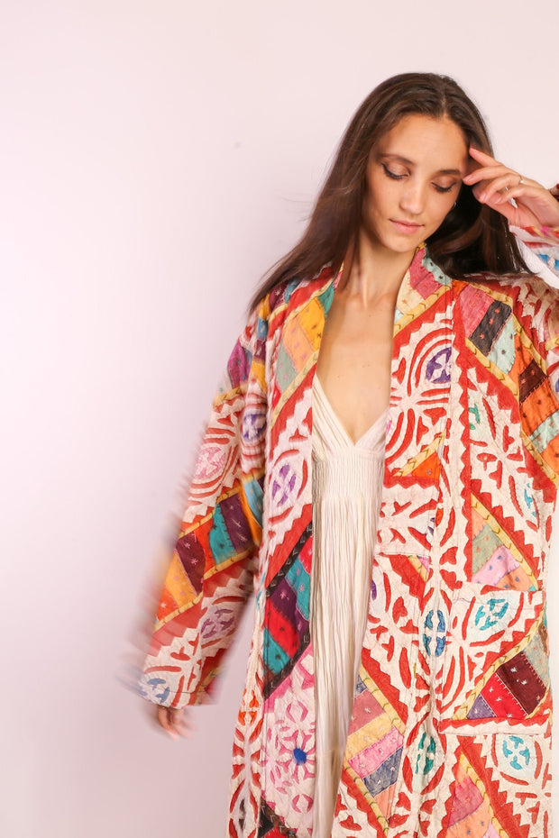 EMBROIDERED COAT JACKET MAHELI - sustainably made MOMO NEW YORK sustainable clothing, Jacket slow fashion