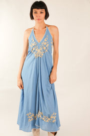 EMBROIDERED COTTON DRESS SHERESE - sustainably made MOMO NEW YORK sustainable clothing, dress slow fashion