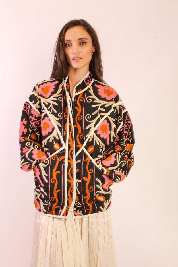 EMBROIDERED JACKET ILKSEN - sustainably made MOMO NEW YORK sustainable clothing, new slow fashion