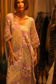EMBROIDERED KAFTAN DRESS PHOEBIN - sustainably made MOMO NEW YORK sustainable clothing, bestseller slow fashion