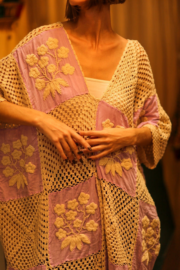 EMBROIDERED KAFTAN DRESS PHOEBIN - sustainably made MOMO NEW YORK sustainable clothing, bestseller slow fashion
