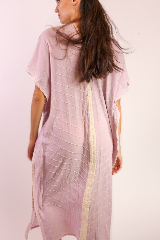 EMBROIDERED KAFTAN LILLY - sustainably made MOMO NEW YORK sustainable clothing, slow fashion