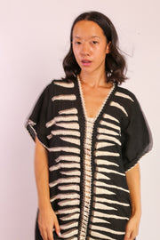 EMBROIDERED KAFTAN LILLY - sustainably made MOMO NEW YORK sustainable clothing, slow fashion