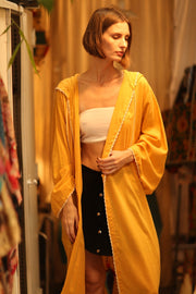 EMBROIDERED KIMONO DREAM GIRL LUCKY - sustainably made MOMO NEW YORK sustainable clothing, kimono slow fashion