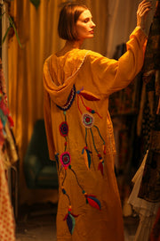 EMBROIDERED KIMONO DREAM GIRL LUCKY - sustainably made MOMO NEW YORK sustainable clothing, kimono slow fashion