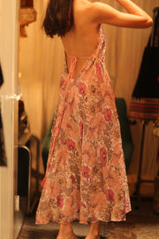 EMBROIDERED SILK DRESS HANNAH - sustainably made MOMO NEW YORK sustainable clothing, dress slow fashion