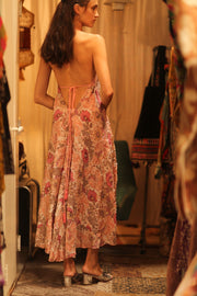 EMBROIDERED SILK DRESS HANNAH - sustainably made MOMO NEW YORK sustainable clothing, dress slow fashion