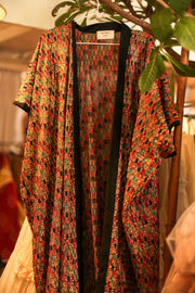 EMBROIDERED SILK KIMONO - sustainably made MOMO NEW YORK sustainable clothing, slow fashion