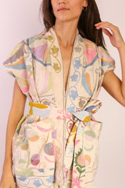 EMBROIDERED VEST ZEYNEP - sustainably made MOMO NEW YORK sustainable clothing, Jacket slow fashion