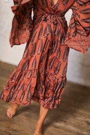 FEATHER XL SILK KIMONO BOZENA - sustainably made MOMO NEW YORK sustainable clothing, new slow fashion