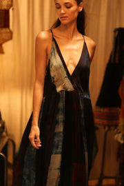 HAND BLOCK PRINT SILK DRESS LILY - sustainably made MOMO NEW YORK sustainable clothing, dress slow fashion