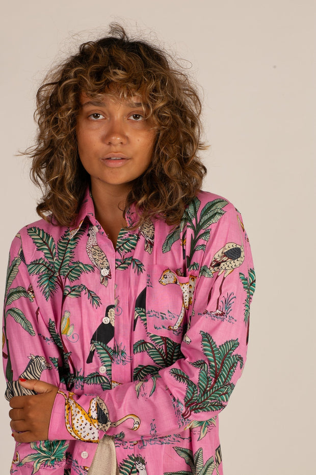 HAWAI STYLE BOYFRIEND SHIRT - sustainably made MOMO NEW YORK sustainable clothing, new slow fashion