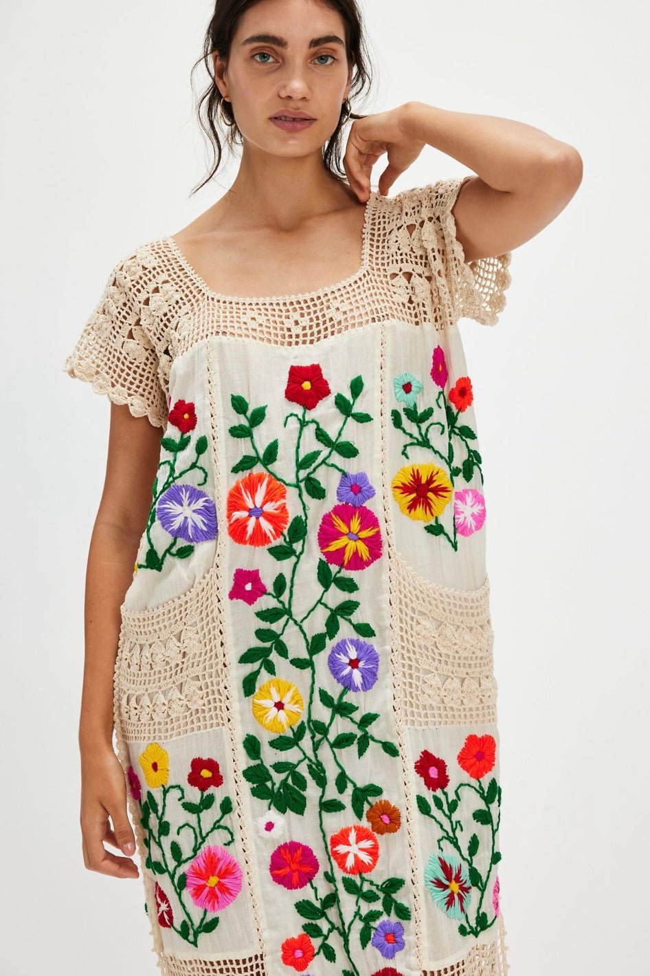ISABELLA EMBROIDERED CROCHET KAFTAN, hand made - MOMO NEW YORK - ... ISABELLA EMBROIDERED CROCHET KAFTAN, hand made - MOMO NEW YORK - ...