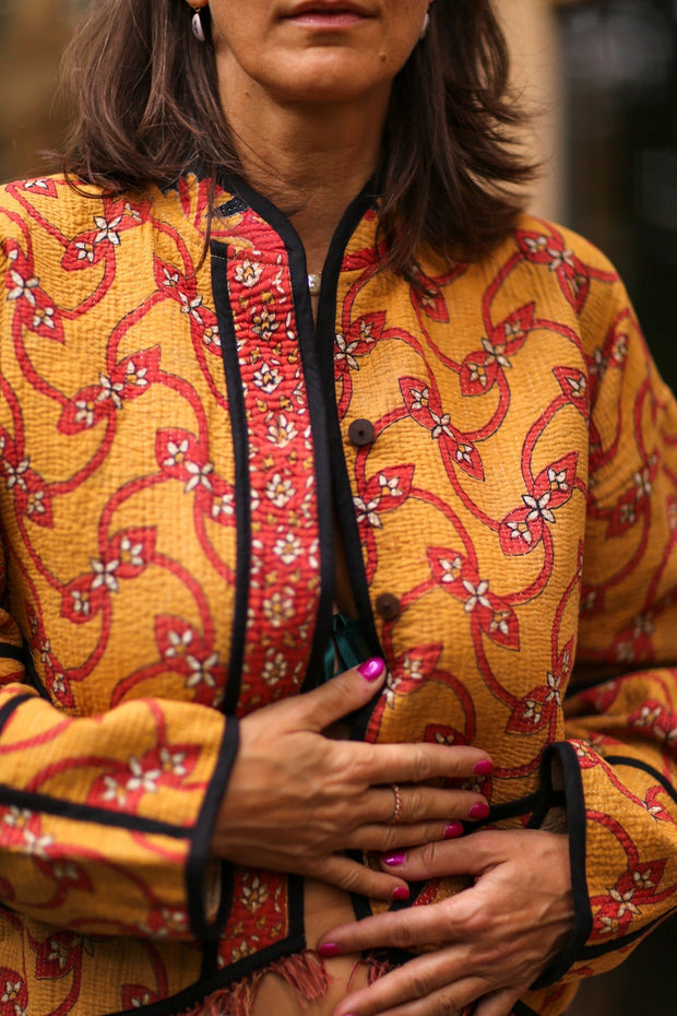 KANTHA JACKET JILL - sustainably made MOMO NEW YORK sustainable clothing, new slow fashion