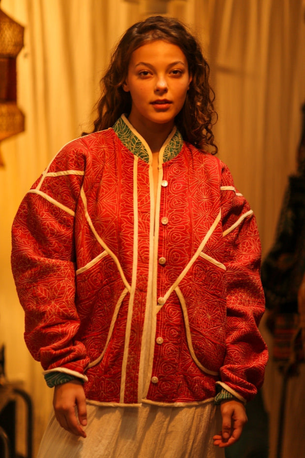 KANTHA JACKET QUEEN - sustainably made MOMO NEW YORK sustainable clothing, coatandjacket slow fashion