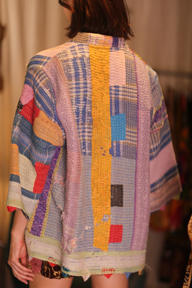 KANTHA KIMONO KINA VALERIA - sustainably made MOMO NEW YORK sustainable clothing, bestseller slow fashion