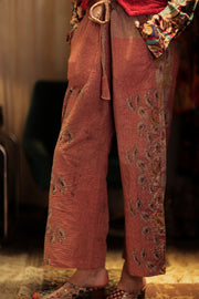 LENA KANTHA TROUSERS STRAWBERRY - sustainably made MOMO NEW YORK sustainable clothing, slow fashion
