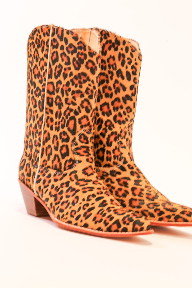 LEO PRINT COWBOY BOOTS LIISA - sustainably made MOMO NEW YORK sustainable clothing, slow fashion