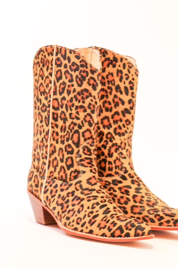 LEO PRINT COWBOY BOOTS LIISA - sustainably made MOMO NEW YORK sustainable clothing, slow fashion