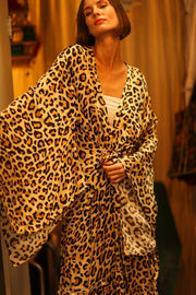LEO PRINT XXL SILK KIMONO PINA - sustainably made MOMO NEW YORK sustainable clothing, bestseller slow fashion