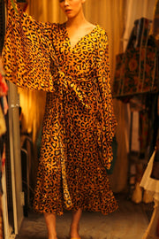 LEO PRINT XXL WING KIMONO PINA - sustainably made MOMO NEW YORK sustainable clothing, bestseller slow fashion