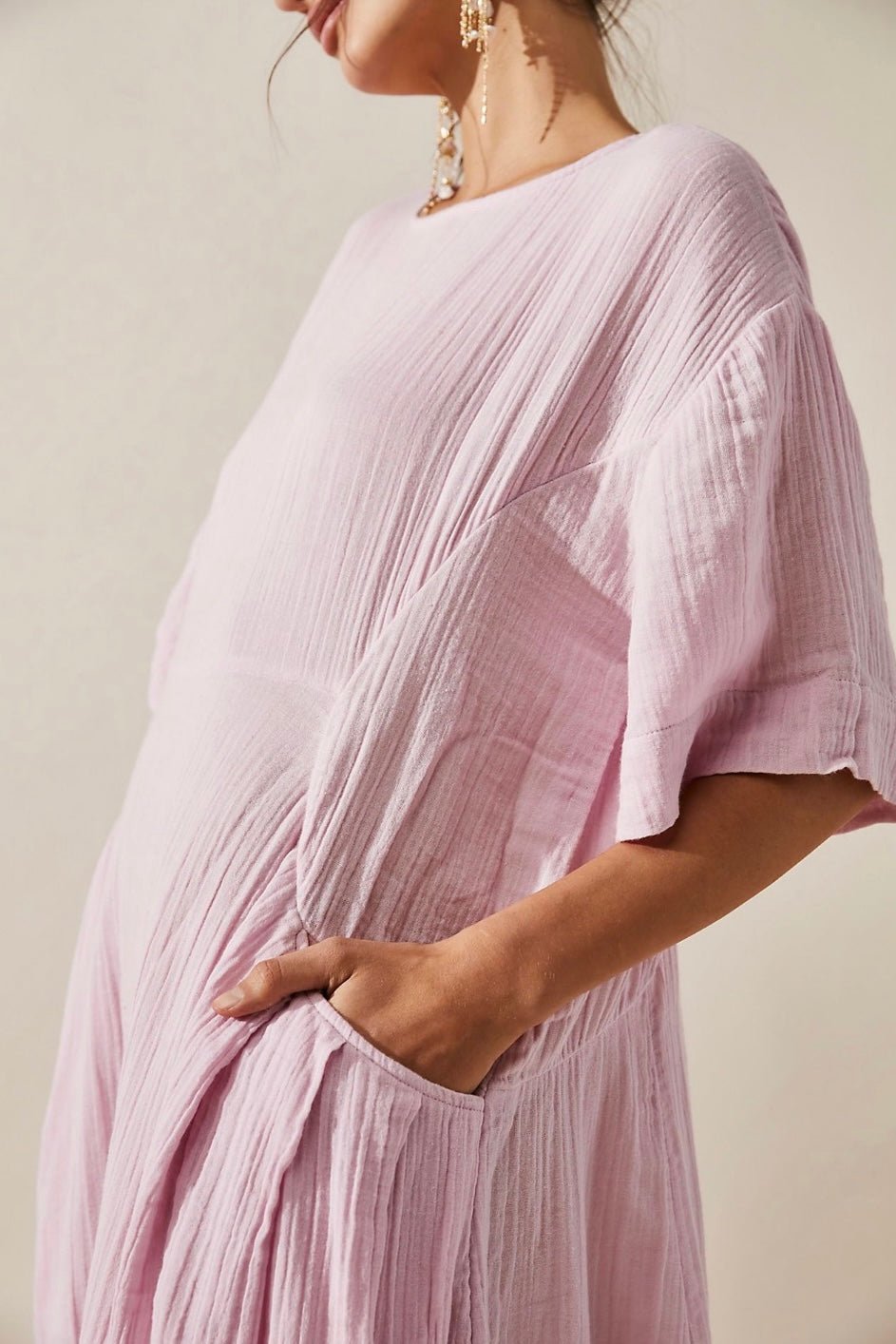 LIGHT COTTON MIDI DRESS ARABELLA, hand made - MOMO NEW YORK - sus...