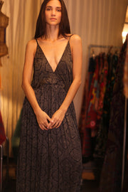 LILY SILK DRESS SYDNEY - sustainably made MOMO NEW YORK sustainable clothing, Boho Chic Dress slow fashion