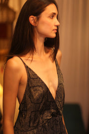 LILY SILK DRESS SYDNEY - sustainably made MOMO NEW YORK sustainable clothing, Boho Chic Dress slow fashion