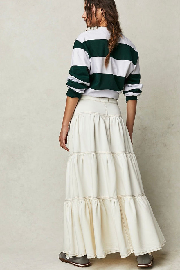MAXI SKIRT LAURAINE - sustainably made MOMO NEW YORK sustainable clothing, skirt slow fashion