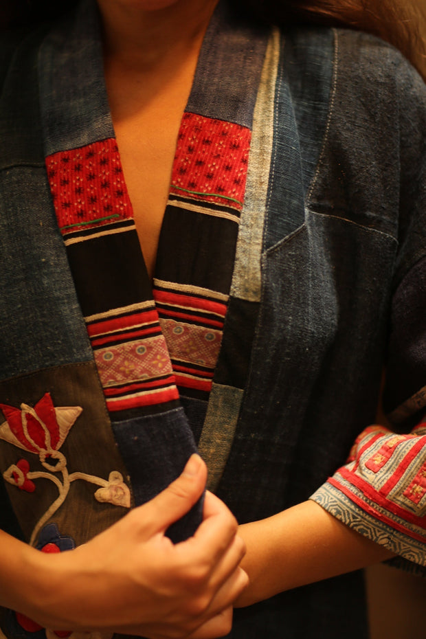 MISHA TRIBAL PATCHWORK KIMONO - sustainably made MOMO NEW YORK sustainable clothing, cotton slow fashion